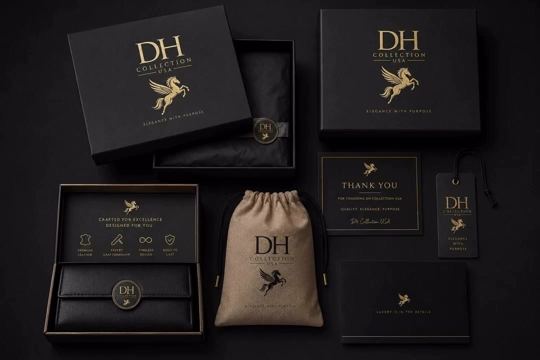 Dark Leather Wallets Collection
